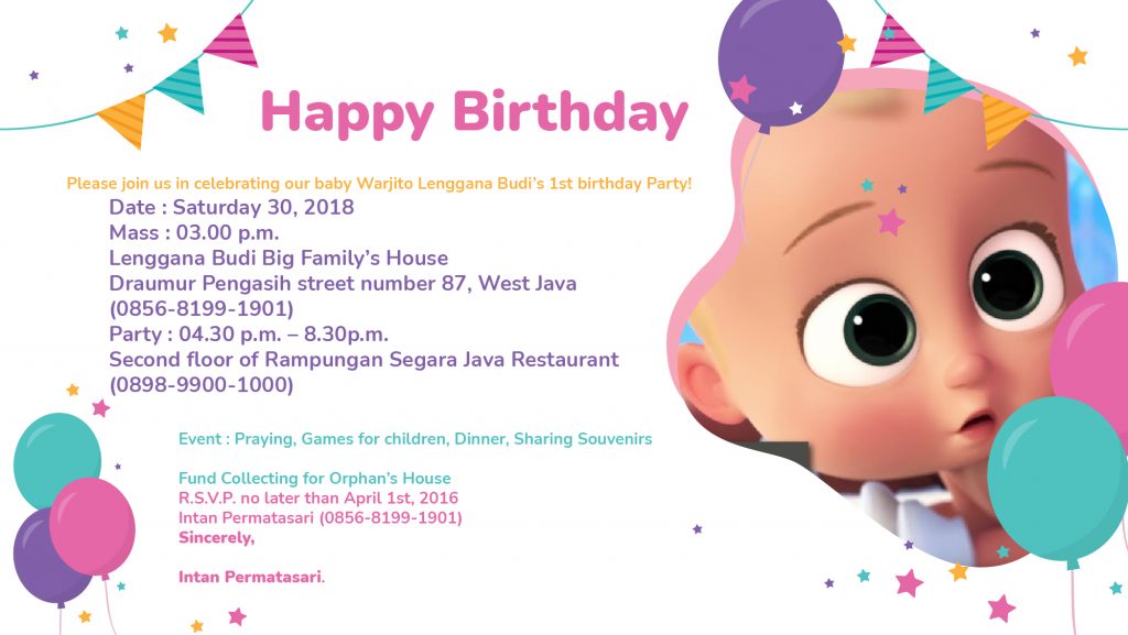 birthday invitation bahasa inggris dan artinya
